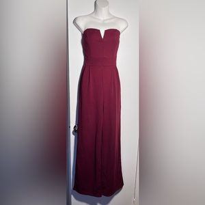 STRAPLESS JUMPSUIT/ROMPER WIDE LEGGGED | FORMAL/SEMI-CASUAL